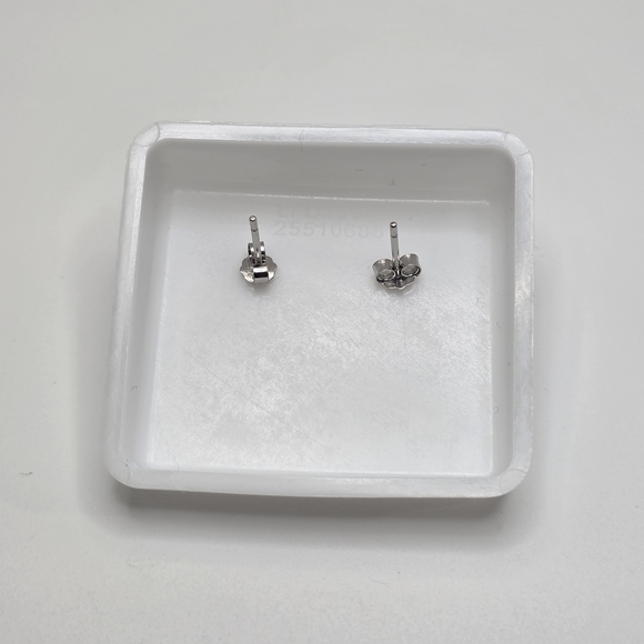 2ctw Moissanite Silver Stud Earrings - Picture 2 of 3